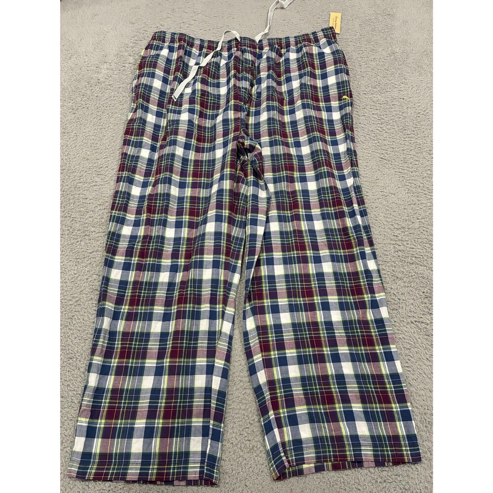 Tommy Bahama Pajama Pants Mens Big 2X Multicolor Plaid Cotton Sleepwear NWT